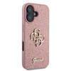 Pouzdro Guess Fixed Glitter Big 4G - iPhone 16 Plus (růžové)