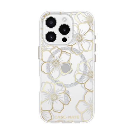 Case-Mate Floral Gems MagSafe - Pouzdro pro iPhone 16 Pro (Gold)