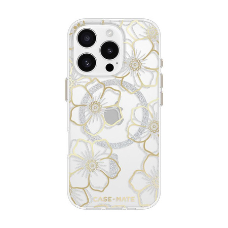 Case-Mate Floral Gems MagSafe - iPhone 16 Pro Case (Gold)