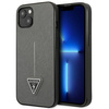Guess Saffiano Triangle Logo Case - Schutzhülle für iPhone 13 mini (Silber)