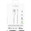 PURO Fabric Ultra Strong - Kabel w oplocie heavy duty USB-A / Lightning MFi 2m (biały)