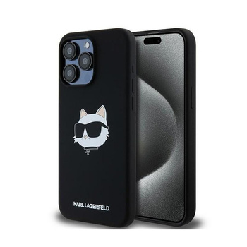 Karl Lagerfeld Silicone Choupette Head MagSafe - iPhone 15 Pro Tasche (schwarz)