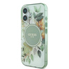 Guess IML Flower & Tonal Circle MagSafe - Pouzdro pro iPhone 16 (Zelené)