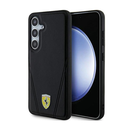 Ferrari Hot Stamp V Lines MagSafe - Gehäuse für Samsung Galaxy S24 (schwarz)