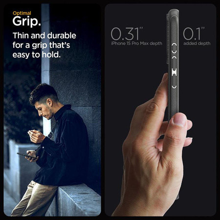 Spigen Mag Armor MagSafe - Étui pour iPhone 15 Pro Max (Noir mat)