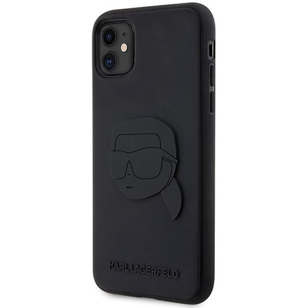 Karl Lagerfeld Gummi Karl Head 3D - iPhone 11 Hülle (Schwarz)