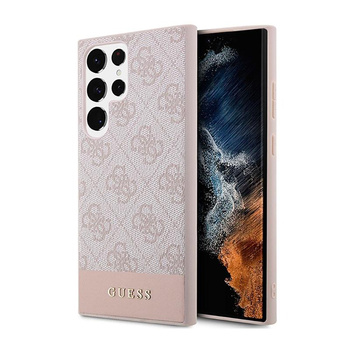 Guess 4G Bottom Stripe Metal Logo Collection - Samsung Galaxy S23 Ultra Case (pink)