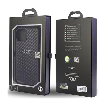 Audi Carbon Fiber - Coque pour iPhone 12 / iPhone 12 Pro (Noir)