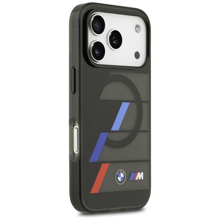BMW M IML Metal Buttons Tricolor Lines MagSafe - Case iPhone 17 Pro (black)