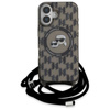 Karl Lagerfeld IML Crossbody Monogram Karl & Choupette Head MagSafe - Pouzdro pro iPhone 16 (černé)