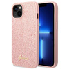 Guess Glitter Flakes Metal Logo Case - iPhone 14 Case (pink)