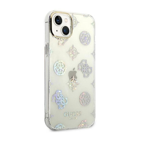 Guess Peony Glitter Case – Etui iPhone 14 Plus (Przezroczysty)