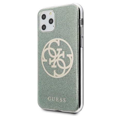 Guess Circle Glitter 4G - Case for  iPhone 11 Pro Max (khaki)