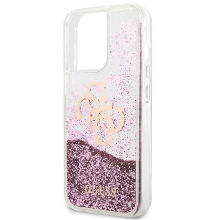 Guess Liquid Glitter 4G Big Logo - iPhone 13 Pro Case (pink)