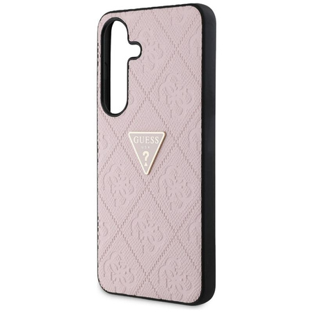 Guess Hot Stamp 4G Pattern Triangle Metal Logo - Pouzdro pro Samsung Galaxy S25 (růžové)