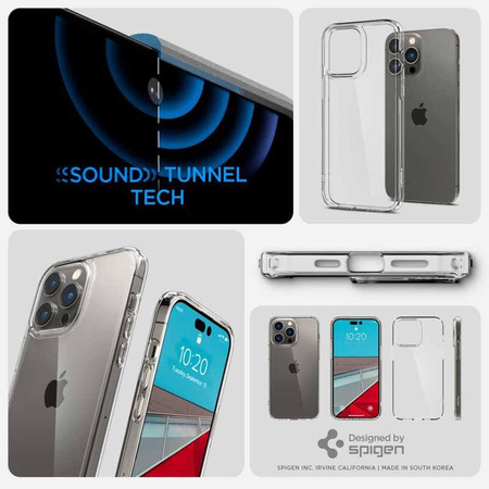 Spigen Ultra Hybrid - Hülle für iPhone 14 Pro (Transparent)