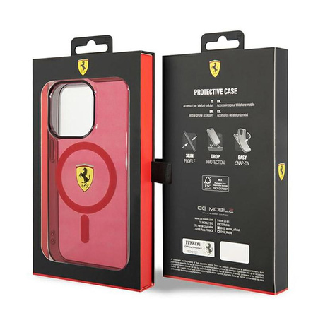 Ferrari Transluzentes MagSafe - iPhone 14 Pro Gehäuse (Rot)