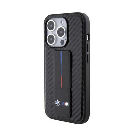 BMW Grip Stand Smooth & Carbon - Etui iPhone 15 Pro (czarny)