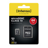 Intenso MicroSDXC - Speicherkarte 64 GB Class 10 12/25 MB/s mit Adapter
