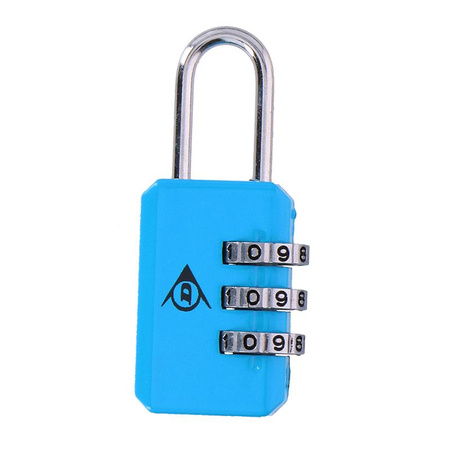 Dunlop - Vorhängeschloss für Koffer, Kombination (blau)