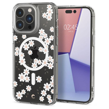 Spigen Cyrill Cecile MagSafe - Etui do iPhone 14 Pro (White Daisy)