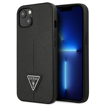 Guess Saffiano Triangle Logo Case - Coque iPhone 13 (noir)