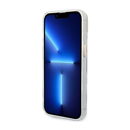 Guess Metal Outline Magsafe - Coque pour iPhone 14 Plus (Transparent / Or)