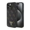 Guess 4G háromszög fém logó - iPhone 15 Pro tok (fekete)