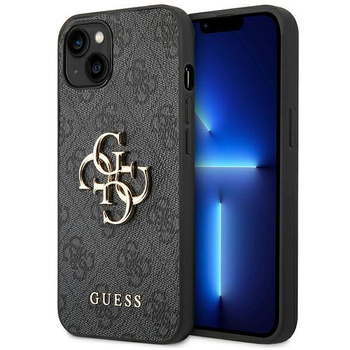 Guess 4G Big Metal Logo - Coque iPhone 14 (gris)