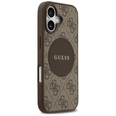 ETUI DO IPHONE 17 do MAGSAFE GUESS ORYGINALNE BRĄZOWE SKÓRZANE MODNE CASE