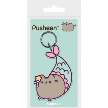 Pusheen - Pendentif porte-clés (Pusheen la sirène) (7 x 8 cm)