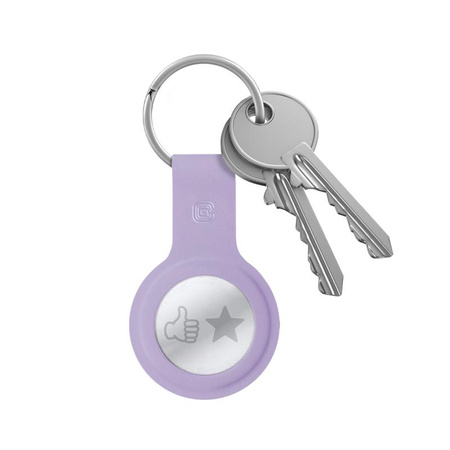 Crong Silikonhülle mit Schlüsselring - Apple AirTag Schlüsselanhänger (lila)