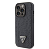 Guess Croco Triangle Metal Logo - Etui iPhone 15 Pro (czarny)