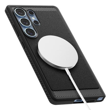Spigen Rugged Armor MagSafe - Case for Samsung Galaxy S25 Ultra (Matte Black)