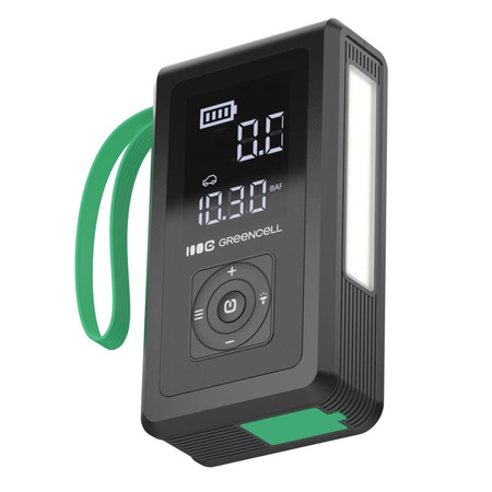 Green Cell - PowerBoost Air Auto Starthilfe / Starter / Taschenlampe / Powerbank für Auto mit Kompressor 8000mAh 1000A