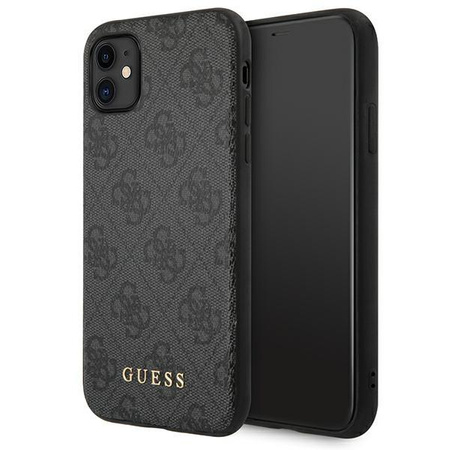 Guess 4G Metal Gold Logo - pouzdro pro iPhone 11 (šedé)