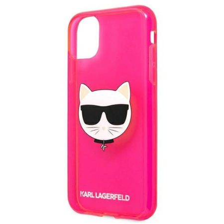 Karl Lagerfeld Choupette Head - iPhone 11 tok (rózsaszín)