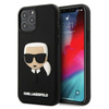 Karl Lagerfeld 3D gumové pouzdro Karl`s Head - iPhone 12 Pro Max (černé)