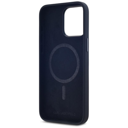 Karl Lagerfeld Silicone Shadow Metal Initial MagSafe - Case for iPhone 15 Pro Max (black)