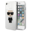 Karl Lagerfeld Iconic Karl - iPhone SE 2020 / 8 / 7 Tasche (Silber Glitter)