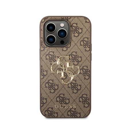 Guess 4G Big Metal Logo - iPhone 15 Pro Case (brown)