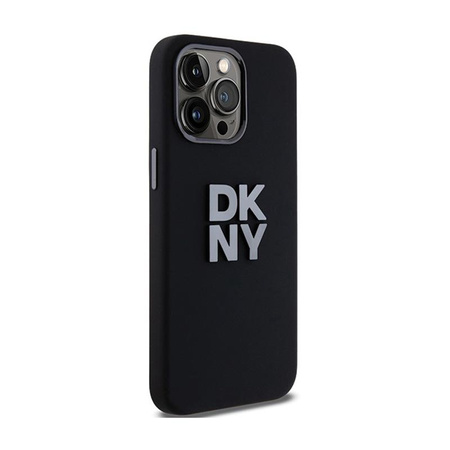 DKNY Liquid Silicone Metal Logo - Coque iPhone 15 Pro Max (noir)