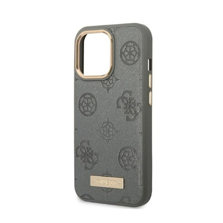 Guess Peony Logo Plate MagSafe - iPhone 13 Pro Max tok (szürke)