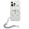 Guess Peony Chain Handle - pouzdro pro iPhone 13 Pro (stříbrné)