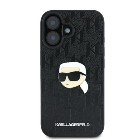 Karl Lagerfeld Monogram Karl Head Pin - Hülle für iPhone 16 (schwarz)