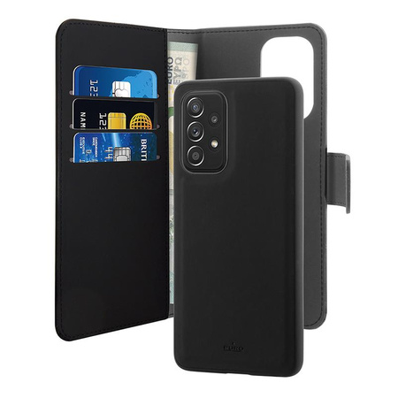 PURO Wallet Detachable - Etui 2w1 Samsung Galaxy A53 (czarny)