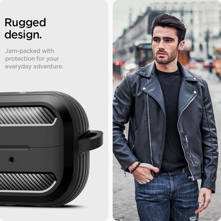 Spigen Rugged Armor - tok Samsung Galaxy Buds 3 / 3 Pro (matt fekete)