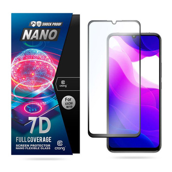 Crong 7D Nano Flexible Glass - 9H Hybridglas für den gesamten Bildschirm des Xiaomi Mi 10 Lite