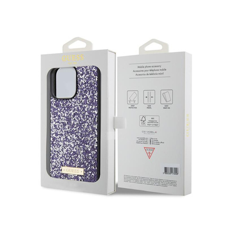 Guess Rhinestone Metal Logo - iPhone 15 Pro Max Case (pink)