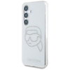 Karl Lagerfeld Rhinestones Karl Head Logo - pouzdro pro Samsung Galaxy S25 (průhledné)